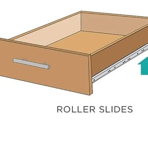24-Inch Bottom Mount Drawer Slide Rails - white (2 sets included)